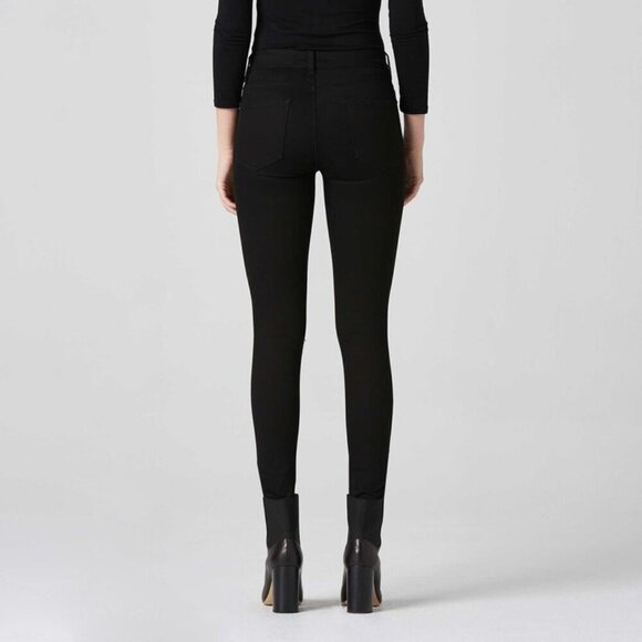 NEW, DSTLD High Waist Black Coated Stretch Skinny Jeans - Picture 3 of 16